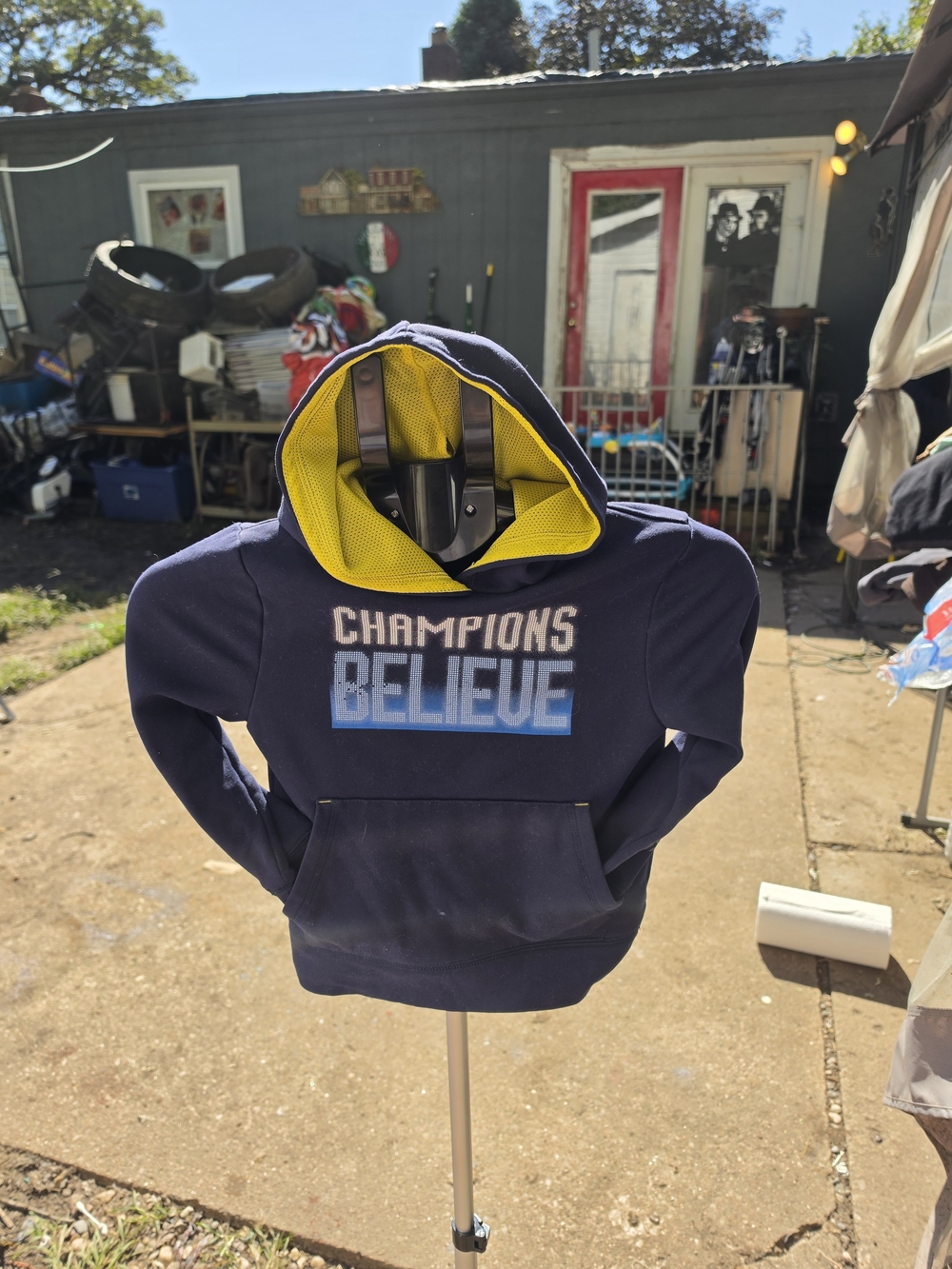 Champions Hoodie Size S Blue Champions Believe